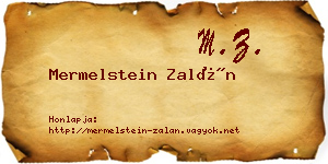 Mermelstein Zalán névjegykártya